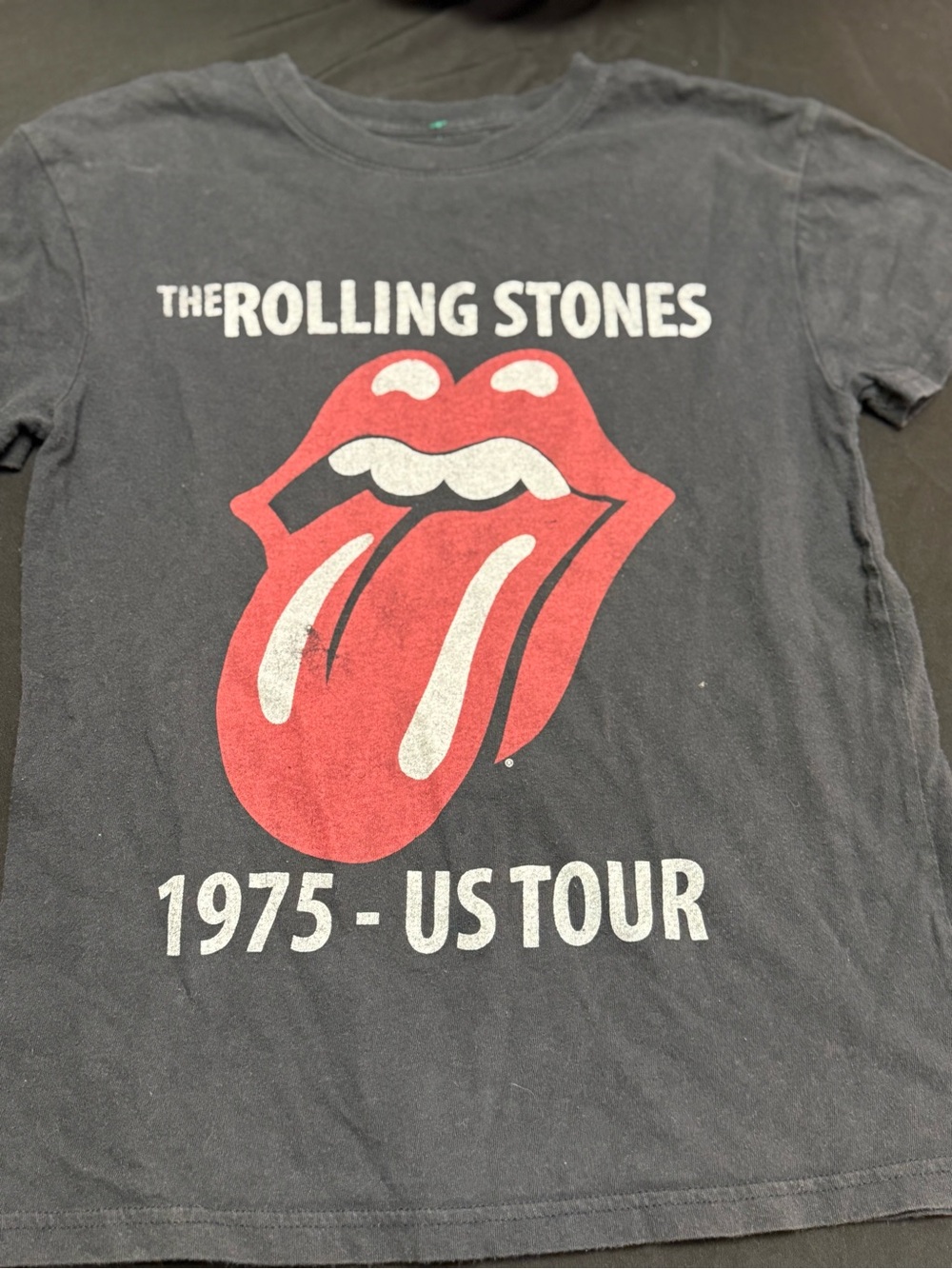 The Rolling Stones 1975 US Tour Graphic Tee - Black & Red (XS)